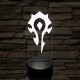 World of Warcraft Ork Horda jel 7 színű 3D led lámpa