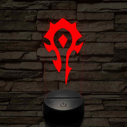 World of Warcraft Ork Horda jel 7 színű 3D led lámpa