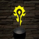 World of Warcraft Ork Horda jel 7 színű 3D led lámpa