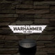 Warhammer logo 7 színű 3D led lámpa