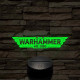 Warhammer logo 7 színű 3D led lámpa