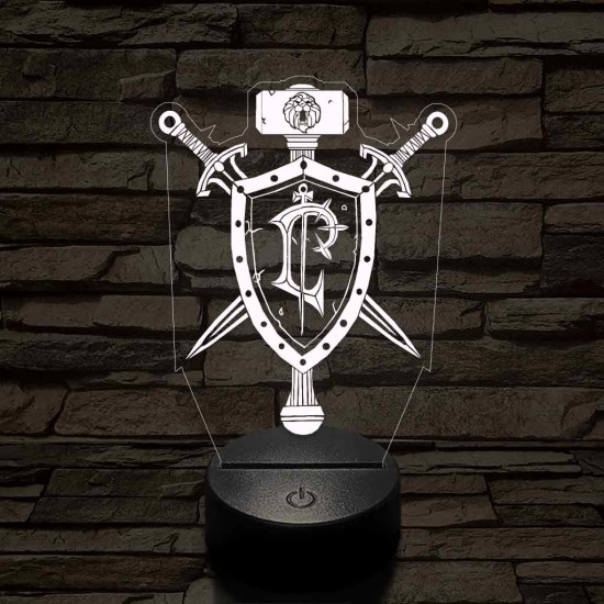 World of Warcraft Lordaeron jele 7 színű 3D led lámpa