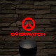 Overwatch logo 7 színű 3D led lámpa