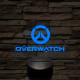 Overwatch logo 7 színű 3D led lámpa