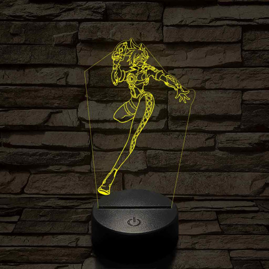 Overwatch Tracker 7 színű 3D led lámpa