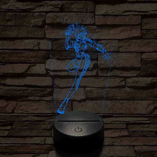 Overwatch Tracker 7 színű 3D led lámpa