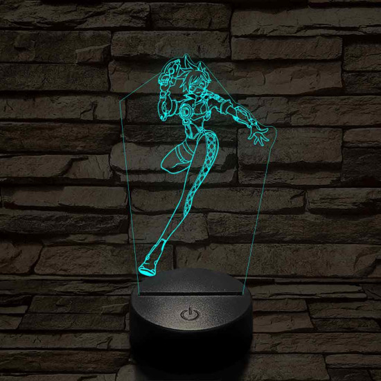 Overwatch Tracker 7 színű 3D led lámpa