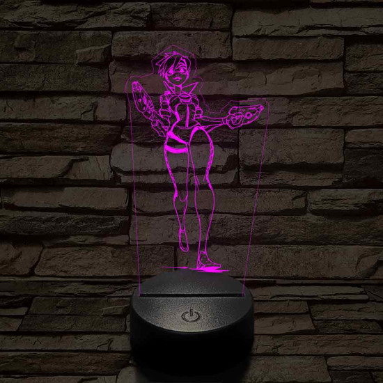Overwatch Tracker fut 7 színű 3D led lámpa