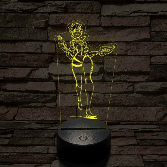 Overwatch Tracker fut 7 színű 3D led lámpa