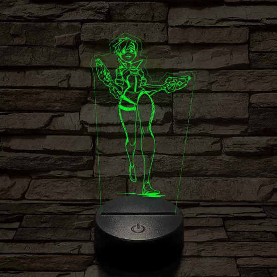 Overwatch Tracker fut 7 színű 3D led lámpa