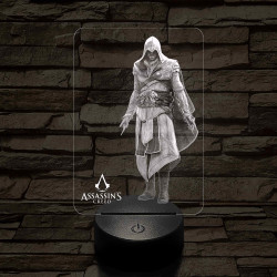 Assassin's creed 7 színű valósághű 3D led lámpa