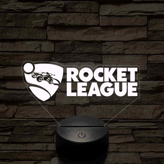 Rocket League logo 7 színű 3D led lámpa