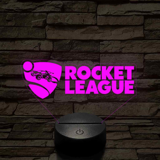 Rocket League logo 7 színű 3D led lámpa