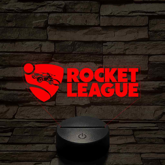 Rocket League logo 7 színű 3D led lámpa