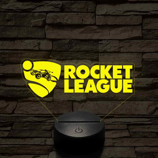 Rocket League logo 7 színű 3D led lámpa