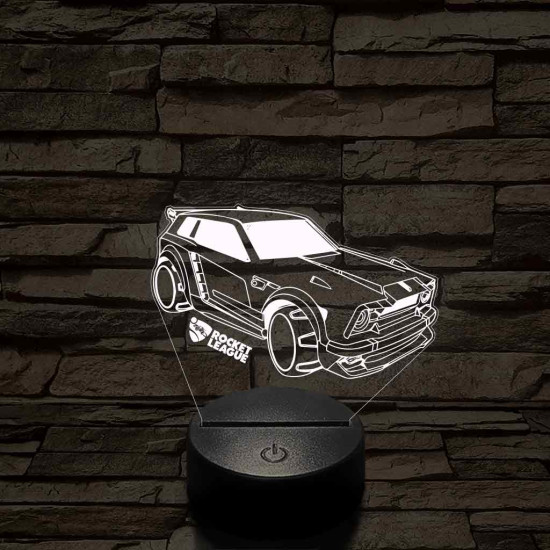 Rocket League Vatira autó 7 színű 3D led lámpa