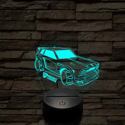 Rocket League Vatira autó 7 színű 3D led lámpa