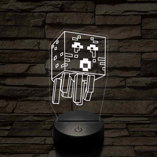 Minecraft Ghast 7 színű 3D led lámpa