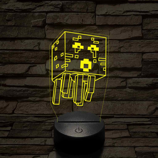 Minecraft Ghast 7 színű 3D led lámpa