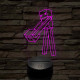 Minecraft Enderman 7 színű 3D led lámpa
