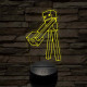 Minecraft Enderman 7 színű 3D led lámpa