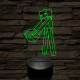 Minecraft Enderman 7 színű 3D led lámpa