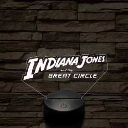 Indiana Jones logo 7 színű 3D led lámpa