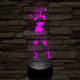 Robot lány 7 színű  3D led lámpa