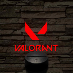 Valorant logo 7 színű 3D led lámpa