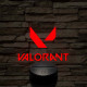 Valorant logo 7 színű 3D led lámpa
