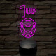 DOOM level up 7 színű 3D led lámpa
