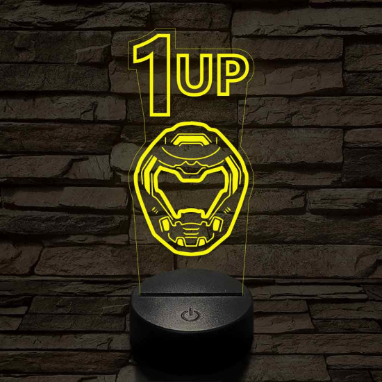 DOOM level up 7 színű 3D led lámpa