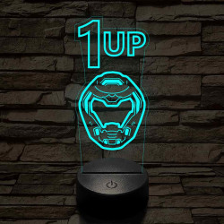 DOOM level up 7 színű 3D led lámpa