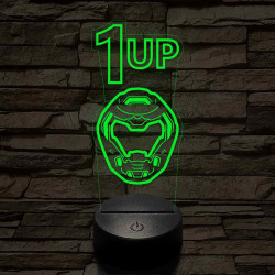 DOOM level up 7 színű 3D led lámpa