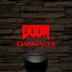 DOOM the Dark Ages logo 7 színű 3D led lámpa