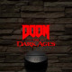 DOOM the Dark Ages logo 7 színű 3D led lámpa