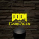 DOOM the Dark Ages logo 7 színű 3D led lámpa