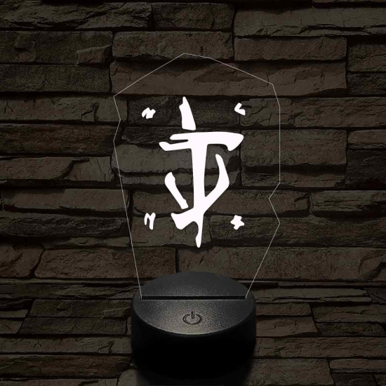 DOOM jel stone 7 színű 3D led lámpa