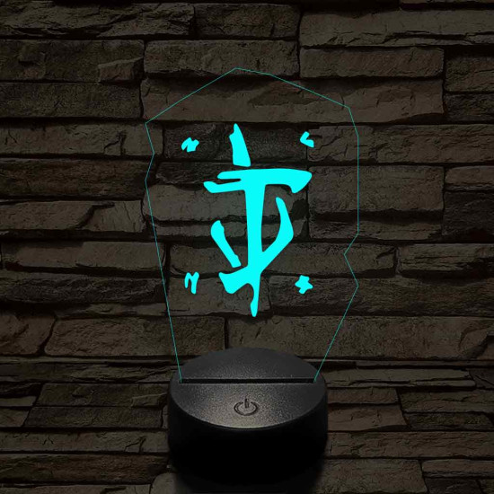 DOOM jel stone 7 színű 3D led lámpa