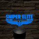 Sniper Elite logo 7 színű 3D led lámpa