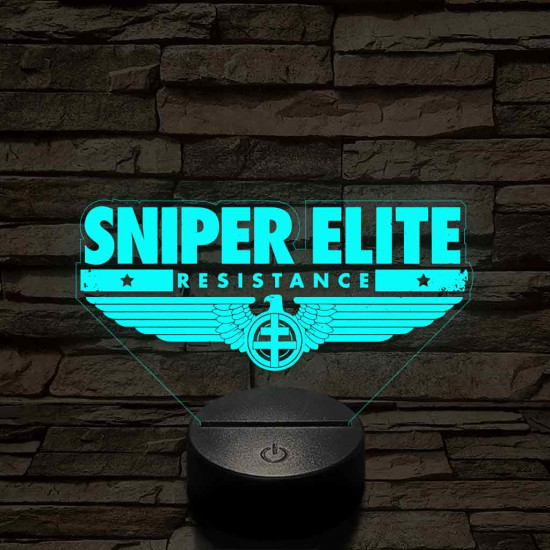 Sniper Elite logo 7 színű 3D led lámpa