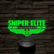 Sniper Elite logo 7 színű 3D led lámpa