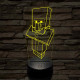 Minecraft Falusi 7 színű 3D led lámpa