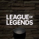 League of Legends logo 7 színű 3D led lámpa