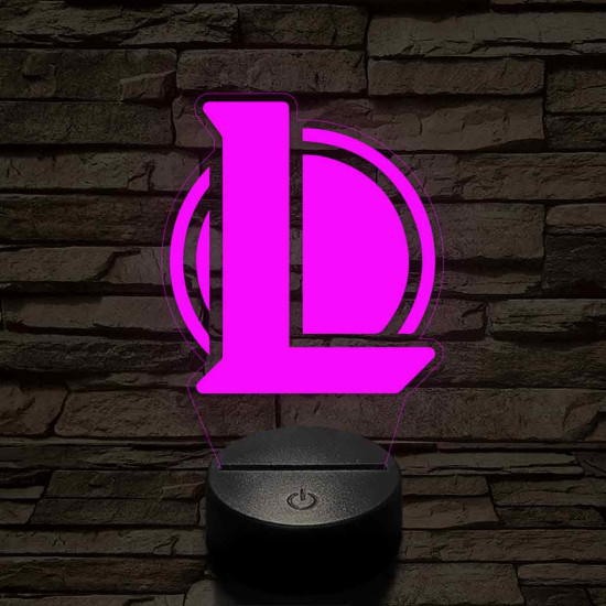 League of Legends LOL 7 színű 3D led lámpa