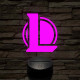 League of Legends LOL 7 színű 3D led lámpa