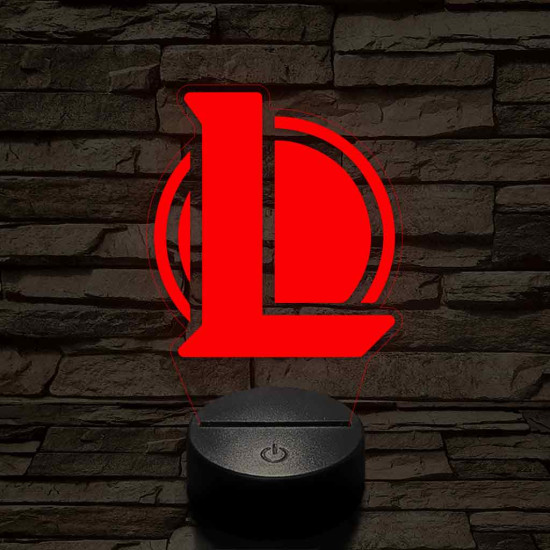 League of Legends LOL 7 színű 3D led lámpa
