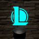 League of Legends LOL 7 színű 3D led lámpa