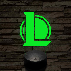 League of Legends LOL 7 színű 3D led lámpa