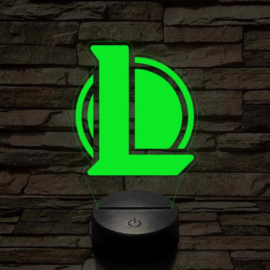 League of Legends LOL 7 színű 3D led lámpa